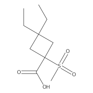 3,3-Diethyl-1-(methylsulfonyl)cyclobutane-1-carboxylic acid Structure