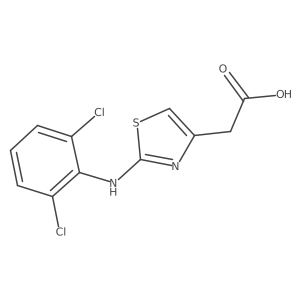 2-{2-[(2,6-Dichlorophenyl)amino]-1,3-thiazol-4-yl}acetic acid结构式