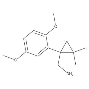 [1-(2,5-Dimethoxyphenyl)-2,2-dimethylcyclopropyl]methanamine结构式