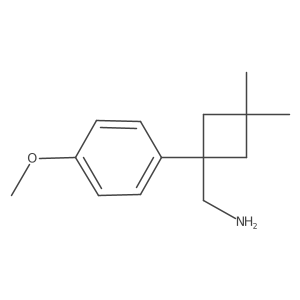 (1-(4-Methoxyphenyl)-3,3-dimethylcyclobutyl)methanamine结构式