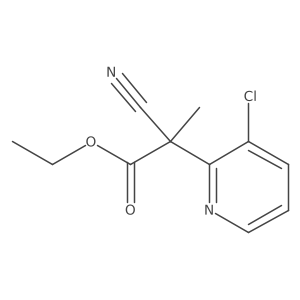 Ethyl 2-(3-chloropyridin-2-yl)-2-cyano-2-methylacetate结构式