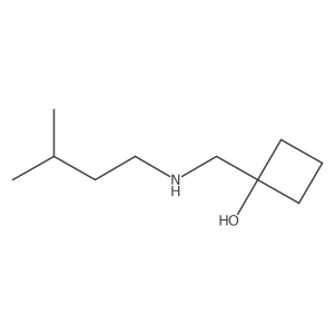 1-{[(3-Methylbutyl)amino]methyl}cyclobutan-1-ol结构式