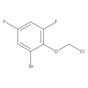 1-Bromo-2-(chloromethoxy)-3,5-difluorobenzene结构式