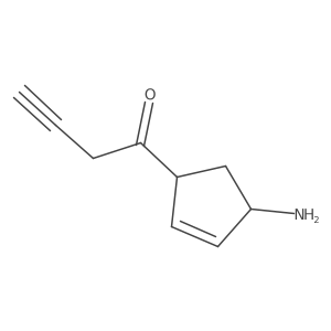 1-(4-Aminocyclopent-2-en-1-yl)but-3-yn-1-one Structure