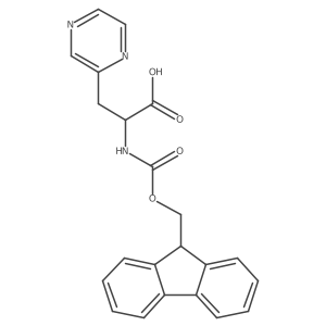 2-(9H-Fluoren-9-ylmethoxycarbonylamino)-3-pyrazin-2-ylpropanoic acid结构式