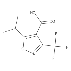 5-(Propan-2-yl)-3-(trifluoromethyl)-1,2-oxazole-4-carboxylic acid结构式