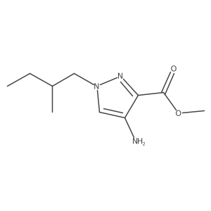 methyl 4-amino-1-(2-methylbutyl)-1H-pyrazole-3-carboxylate Structure