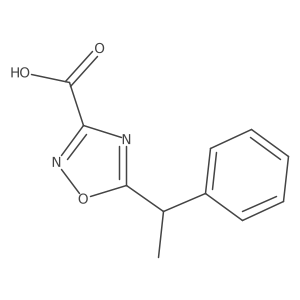 5-(1-Phenylethyl)-1,2,4-oxadiazole-3-carboxylic acid结构式
