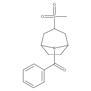 ((1R,5S)-3-(methylsulfonyl)-8-azabicyclo[3.2.1]octan-8-yl)(phenyl)methanone Structure