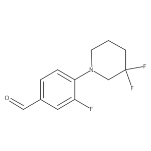 3-Fluoro-4-(3,3-difluoropiperidin-1-yl)benzaldehyde结构式