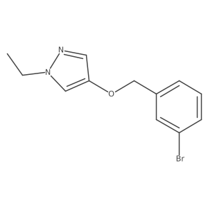 4-(3-Bromobenzyloxy)-1-ethyl-1H-pyrazole结构式