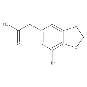 2-(7-Bromo-2,3-dihydro-1-benzofuran-5-yl)acetic acid结构式