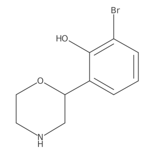 2-Bromo-6-(morpholin-2-yl)phenol结构式