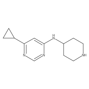 6-cyclopropyl-N-(piperidin-4-yl)pyrimidin-4-amine Structure