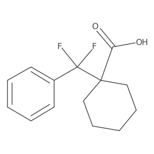1-[Difluoro(phenyl)methyl]cyclohexane-1-carboxylic acid Structure