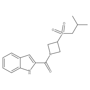 (1H-indol-2-yl)(3-(isobutylsulfonyl)azetidin-1-yl)methanone结构式