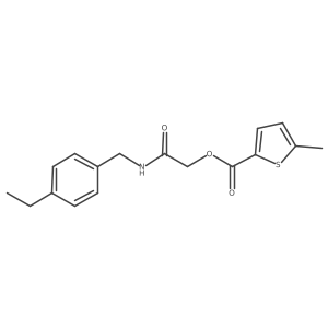 2-((4-Ethylbenzyl)amino)-2-oxoethyl 5-methylthiophene-2-carboxylate结构式