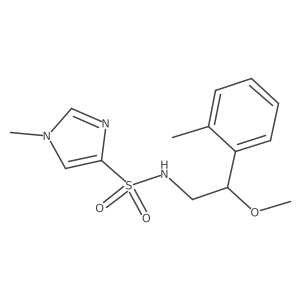 N-(2-methoxy-2-(o-tolyl)ethyl)-1-methyl-1H-imidazole-4-sulfonamide Structure