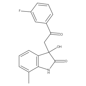 3-[2-(3-fluorophenyl)-2-oxoethyl]-3-hydroxy-7-methyl-2,3-dihydro-1H-indol-2-one Structure