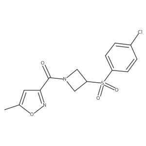 (3-((4-Chlorophenyl)sulfonyl)azetidin-1-yl)(5-methylisoxazol-3-yl)methanone结构式