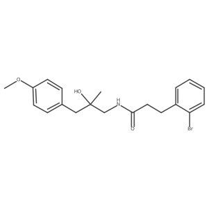 3-(2-bromophenyl)-N-[2-hydroxy-3-(4-methoxyphenyl)-2-methylpropyl]propanamide结构式