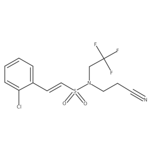 (E)-2-(2-Chlorophenyl)-N-(2-cyanoethyl)-N-(2,2,2-trifluoroethyl)ethenesulfonamide Structure