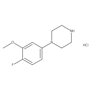 1-(4-Fluoro-3-methoxyphenyl)piperazine hydrochloride Structure
