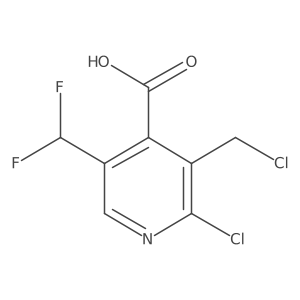 2-Chloro-3-(chloromethyl)-5-(difluoromethyl)isonicotinic acid结构式