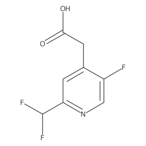 2-(Difluoromethyl)-5-fluoropyridine-4-acetic acid结构式