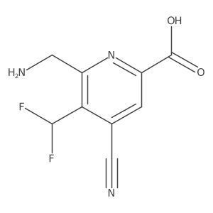 2-(Aminomethyl)-4-cyano-3-(difluoromethyl)pyridine-6-carboxylic acid Structure