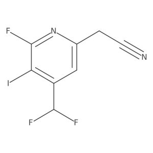 2-(4-(Difluoromethyl)-6-fluoro-5-iodopyridin-2-yl)acetonitrile结构式