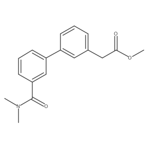 Methyl 2-{3-[3-(dimethylcarbamoyl)phenyl]phenyl}acetate结构式