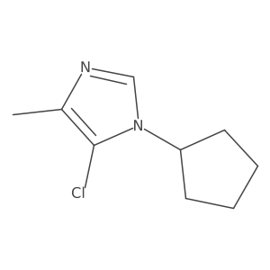 5-chloro-1-cyclopentyl-4-methyl-1H-imidazole结构式