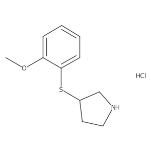 3-[(2-Methoxyphenyl)sulfanyl]pyrrolidine hydrochloride Structure