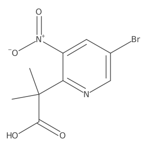 2-(5-Bromo-3-nitropyridin-2-yl)-2-methylpropanoic acid结构式