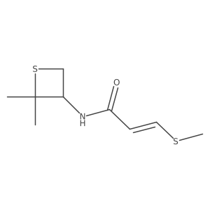 N-(2,2-Dimethylthietan-3-yl)-3-(methylthio)acrylamide结构式