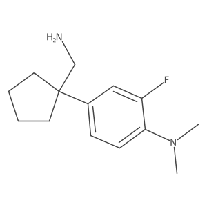 4-[1-(aminomethyl)cyclopentyl]-2-fluoro-N,N-dimethylaniline Structure