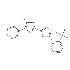 4-(3-Chlorophenyl)-5-methyl-2-[5-[2-(trifluoromethyl)phenyl]furan-2-yl]-1H-imidazole Structure