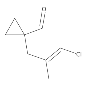 1-(3-Chloro-2-methylprop-2-en-1-yl)cyclopropane-1-carbaldehyde Structure