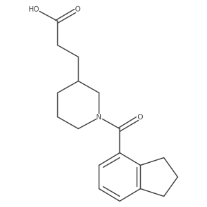 3-Piperidinepropanoic acid, 1-[(2,3-dihydro-1H-inden-4-yl)carbonyl]- Structure