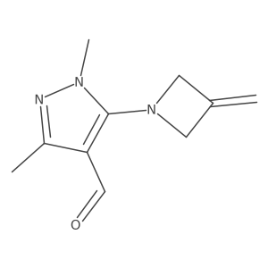 1,3-dimethyl-5-(3-methylideneazetidin-1-yl)-1H-pyrazole-4-carbaldehyde Structure