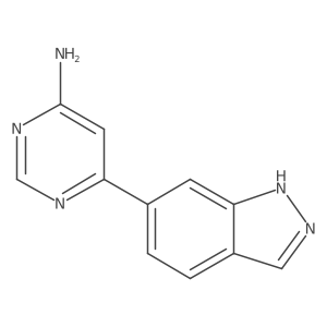 6-(1H-Indazol-6-yl)pyrimidin-4-amine结构式