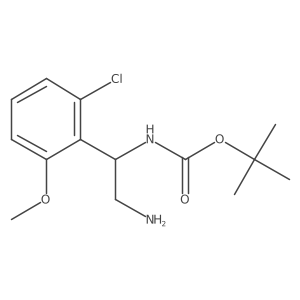 tert-butyl N-[2-amino-1-(2-chloro-6-methoxyphenyl)ethyl]carbamate结构式