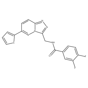 3,4-difluoro-N-((6-(thiophen-2-yl)-[1,2,4]triazolo[4,3-b]pyridazin-3-yl)methyl)benzamide结构式