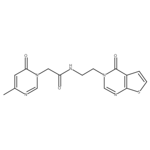 2-(4-methyl-6-oxopyrimidin-1(6H)-yl)-N-(2-(4-oxothieno[2,3-d]pyrimidin-3(4H)-yl)ethyl)acetamide Structure