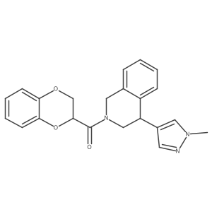 (2,3-dihydrobenzo[b][1,4]dioxin-2-yl)(4-(1-methyl-1H-pyrazol-4-yl)-3,4-dihydroisoquinolin-2(1H)-yl)methanone结构式