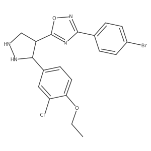 3-(4-Bromophenyl)-5-[3-(3-chloro-4-ethoxyphenyl)pyrazolidin-4-yl]-1,2,4-oxadiazole Structure
