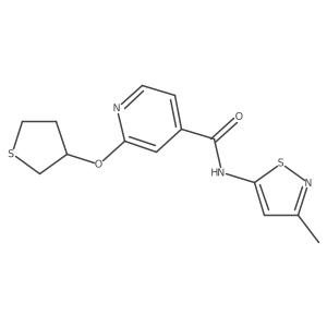 N-(3-methylisothiazol-5-yl)-2-((tetrahydrothiophen-3-yl)oxy)isonicotinamide Structure