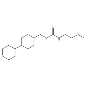 1-(2-methoxyethyl)-3-((1-(tetrahydro-2H-thiopyran-4-yl)piperidin-4-yl)methyl)urea结构式