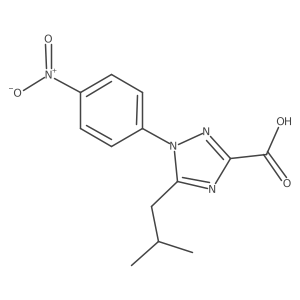 5-(2-Methylpropyl)-1-(4-nitrophenyl)-1H-1,2,4-triazole-3-carboxylic acid Structure